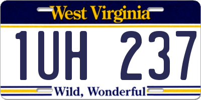 WV license plate 1UH237