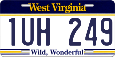 WV license plate 1UH249