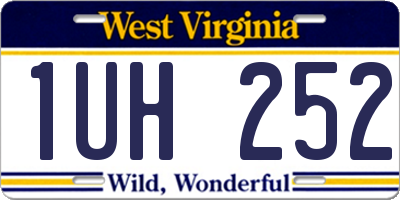 WV license plate 1UH252