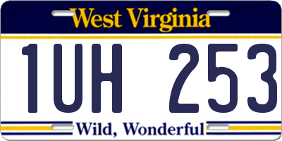 WV license plate 1UH253