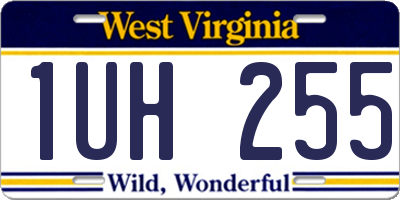 WV license plate 1UH255