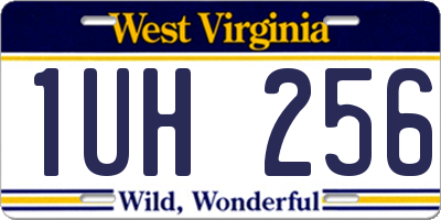 WV license plate 1UH256