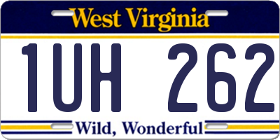 WV license plate 1UH262