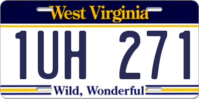 WV license plate 1UH271