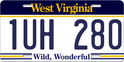 WV license plate 1UH280