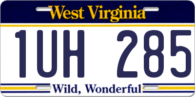 WV license plate 1UH285