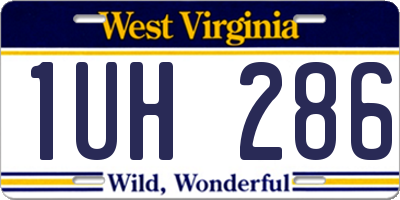 WV license plate 1UH286