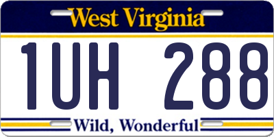 WV license plate 1UH288