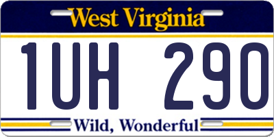 WV license plate 1UH290