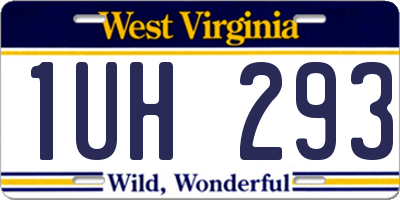 WV license plate 1UH293