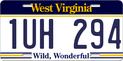 WV license plate 1UH294