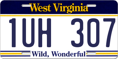 WV license plate 1UH307
