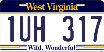 WV license plate 1UH317