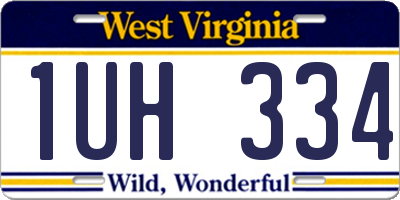 WV license plate 1UH334