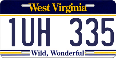 WV license plate 1UH335