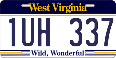 WV license plate 1UH337