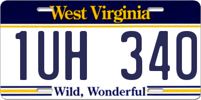 WV license plate 1UH340