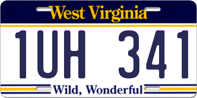 WV license plate 1UH341