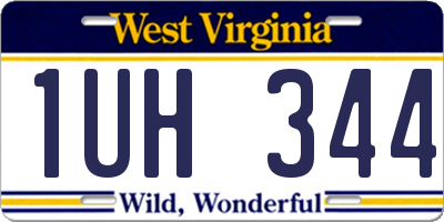 WV license plate 1UH344