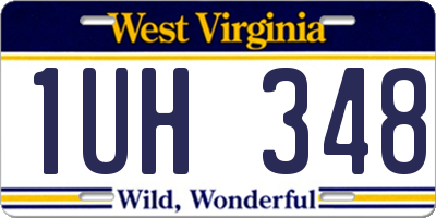 WV license plate 1UH348