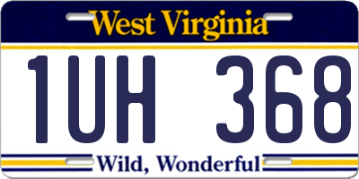 WV license plate 1UH368