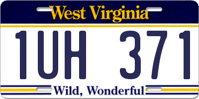 WV license plate 1UH371
