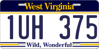 WV license plate 1UH375