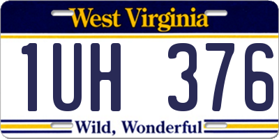 WV license plate 1UH376