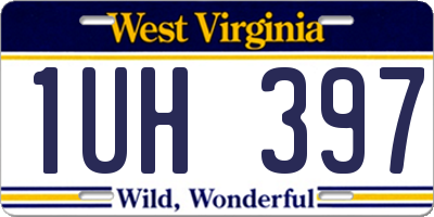 WV license plate 1UH397