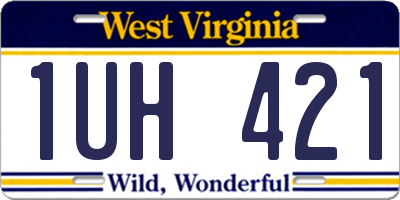 WV license plate 1UH421