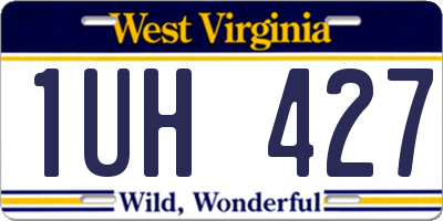 WV license plate 1UH427