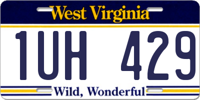 WV license plate 1UH429