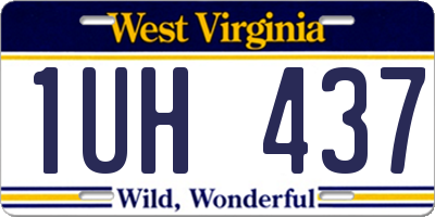 WV license plate 1UH437