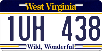 WV license plate 1UH438