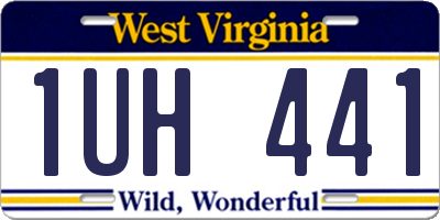 WV license plate 1UH441