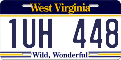 WV license plate 1UH448