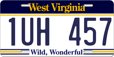 WV license plate 1UH457