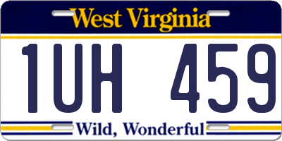 WV license plate 1UH459