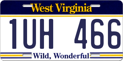 WV license plate 1UH466