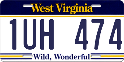 WV license plate 1UH474