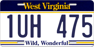 WV license plate 1UH475