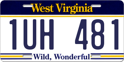 WV license plate 1UH481