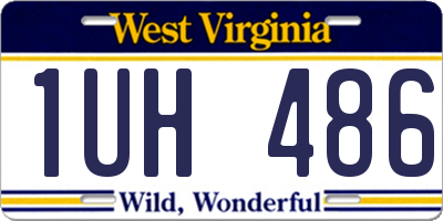 WV license plate 1UH486
