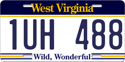 WV license plate 1UH488