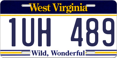 WV license plate 1UH489