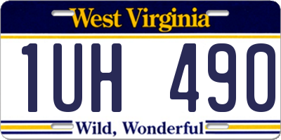 WV license plate 1UH490