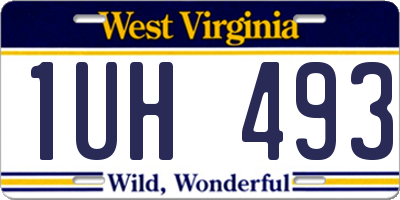 WV license plate 1UH493