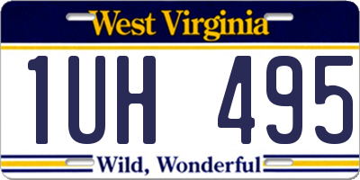 WV license plate 1UH495