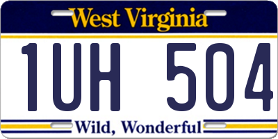 WV license plate 1UH504
