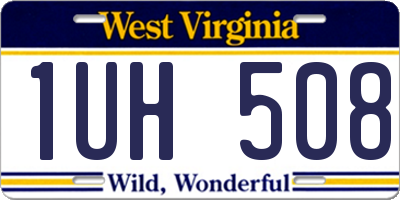 WV license plate 1UH508
